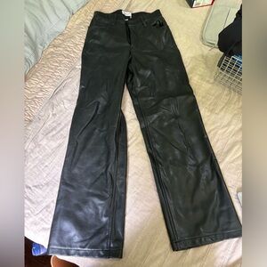 Abercrombie & Fitch Black Faux Leather Jeans